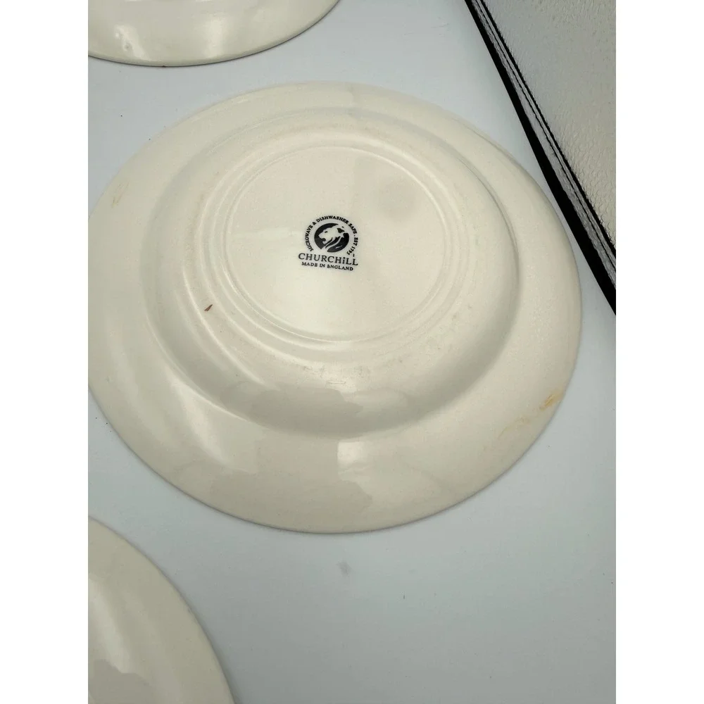 Churchill Antique Rose Pink Salad Plates Set of 6 Vintage Made in England 8